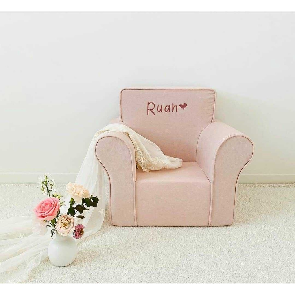 Korean Children s Sofa Baby Backrest Learning Seat Embroidered Name Shopee Malaysia