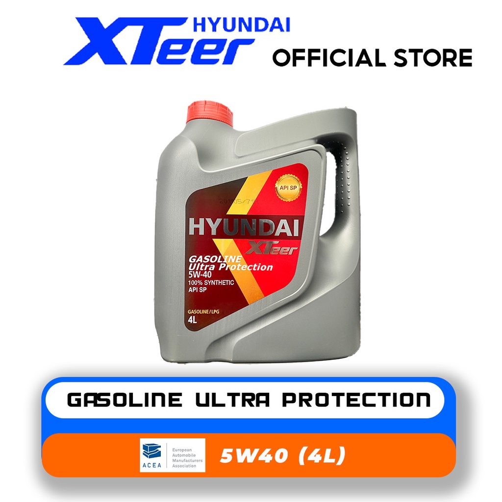 Hyundai XTEER Gasoline Ultra Protection 0W30/10W40/5W30/5W40/5W50 Fully ...