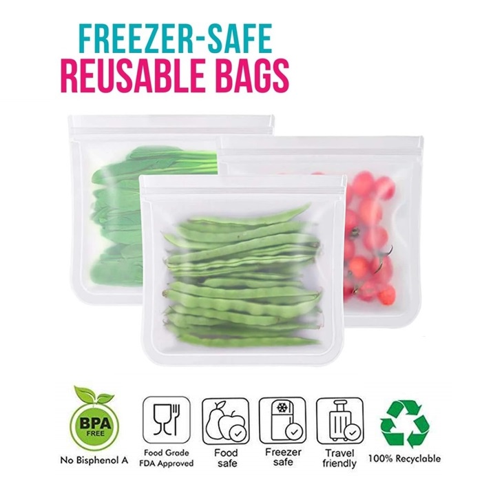 Silicone Food Storage Containers Leakproof Containers Reusable Stand Up ...