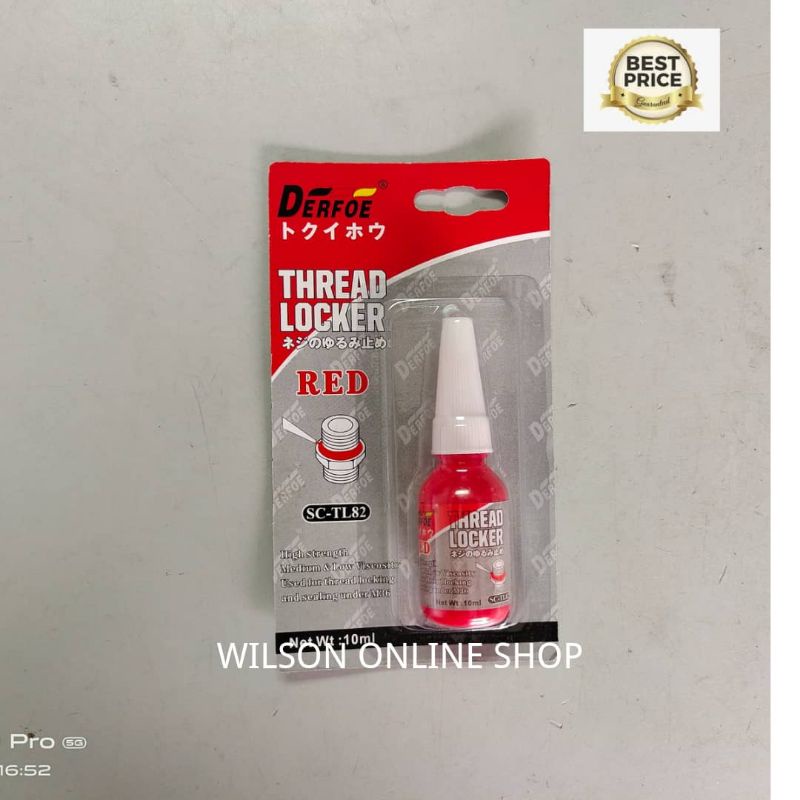 Derfoe Thread Locker(Red)(10ML) 🔥High Quality🔥 | Shopee Malaysia