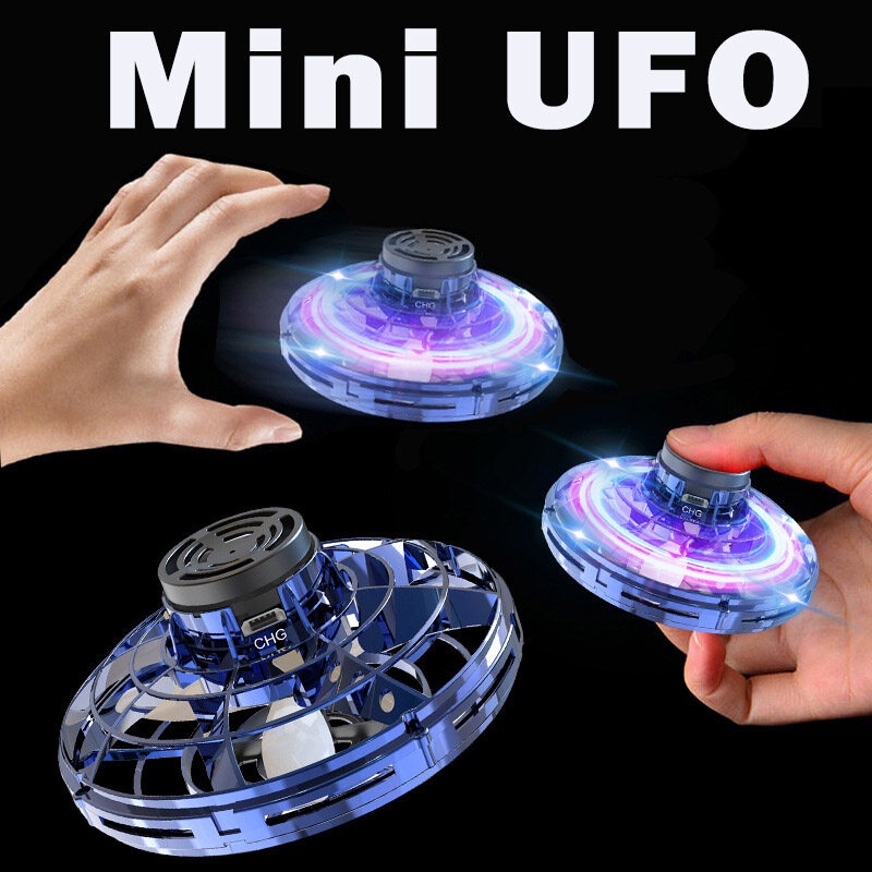 Flying Spinner Mini UFO Drone Induction Flying Toy Hand Operated ...