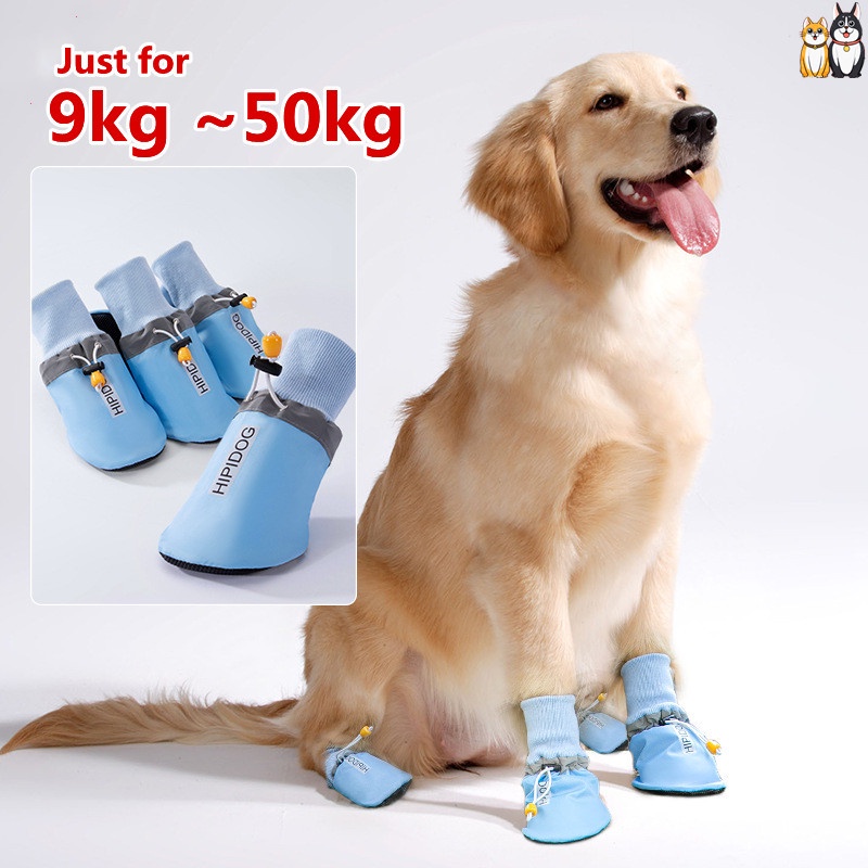 4PCS Breathable Big Dog Shoes Waterproof Big Pet Shoes Outdoor Dog Shoe
