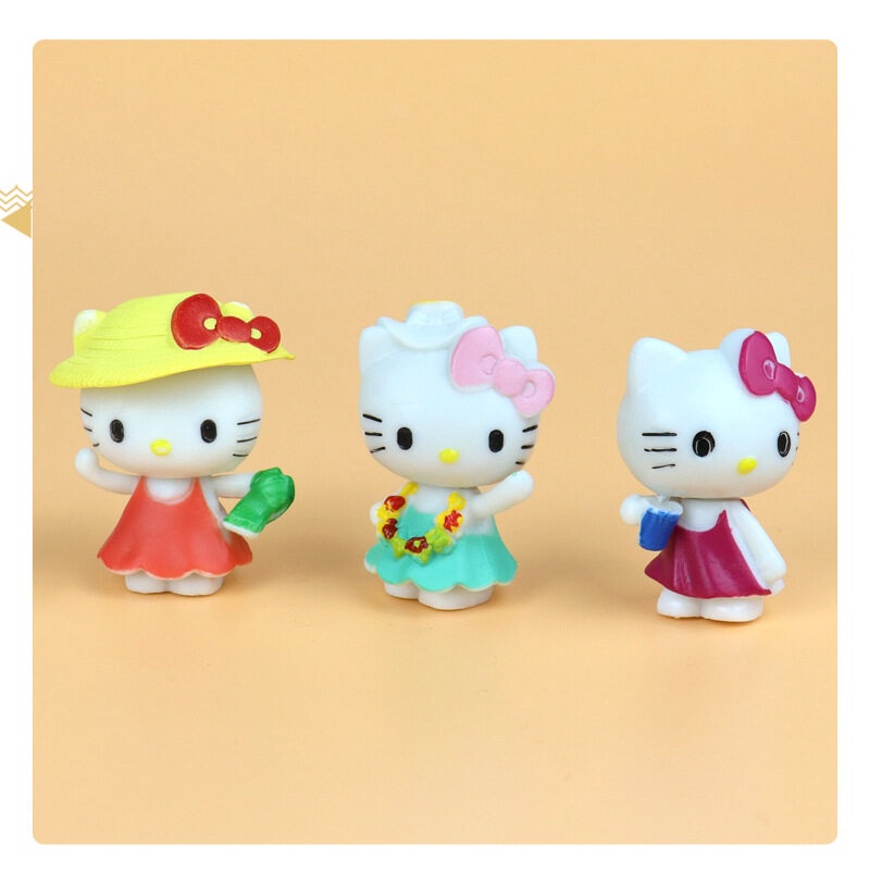Solid PVC Hello Kitty swimming summer 6-pieces set mini cute cartoon ...