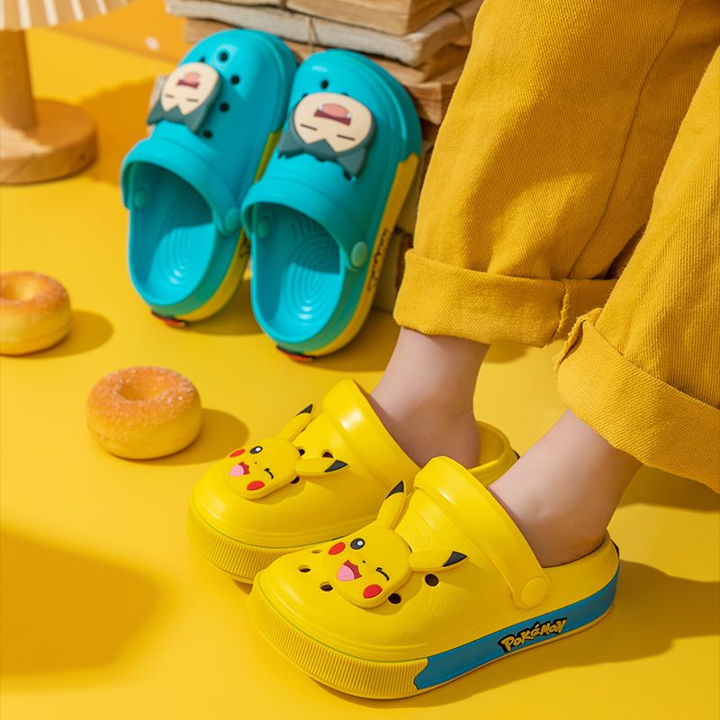 Pokemon Pikachu Shoes Slipper Flip Flop Kids Slipper Boys Girls Cute