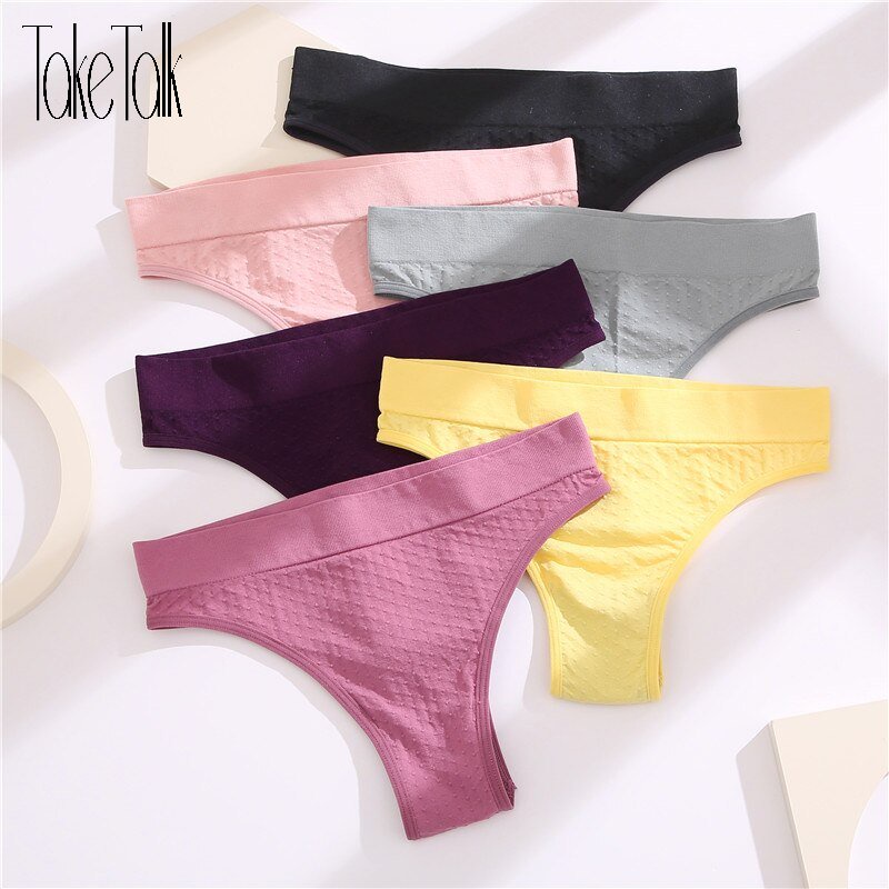 Take Talk 2Pcs / Set Seamless Brazilian Briefs S-2XL Plus Size Women T ...