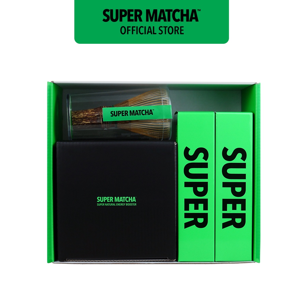 HIT THE TEA SUPER MATCHA Kit Premium Matcha Powder Classic Way Green ...
