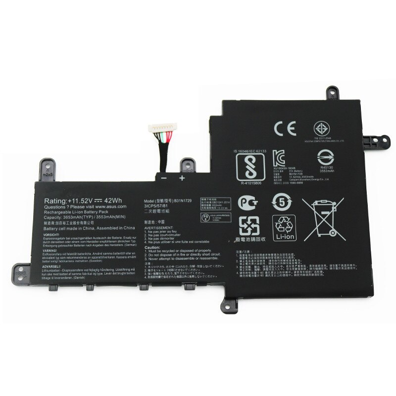 HXPK B31N1729 - Batería para portátil ASUS VivoBook S15 S530 S530F S530FA S530FN S530UA S530UF S530UN K530FN S530FA S530FN S530UA X X530 X530UF X530UN X5 Cuaderno de la serie 30FA X530FN