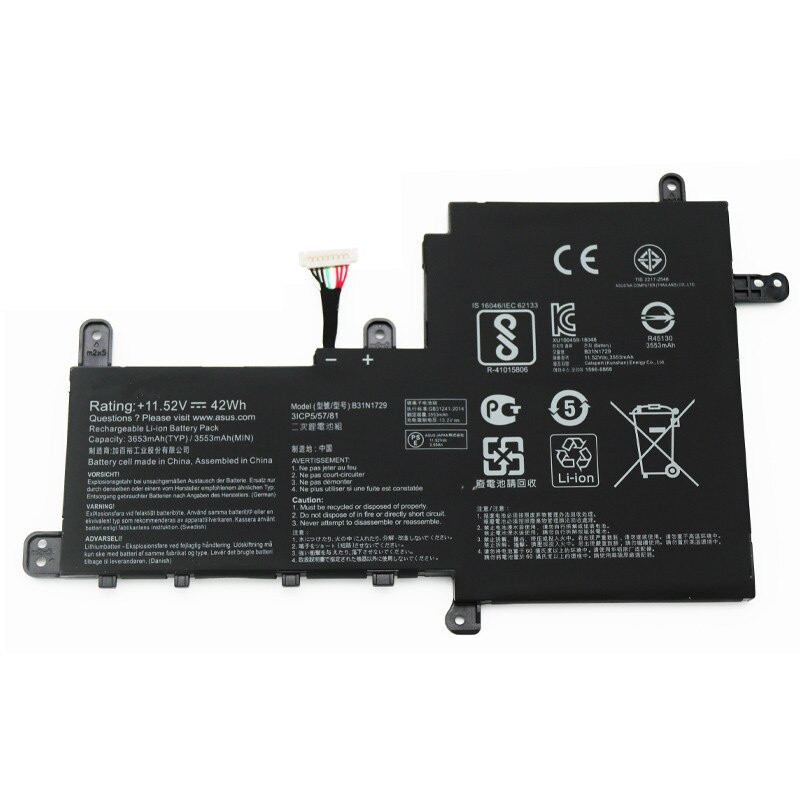 Original Laptop Battery B31n1729 For Asus Vivobook S15 S530 S530f S530fa S530fn S530ua S530uf 5524