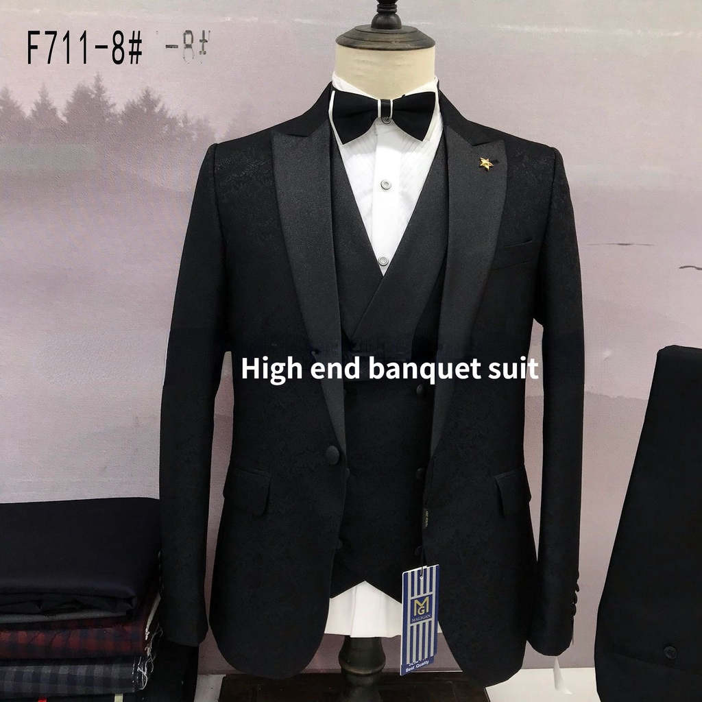 Jacket+Vest+Pants 3-Piece Set) European American Style High-End