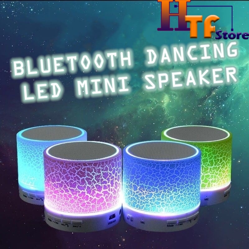 Colorful LED Light 7 Colours Mini Portable Speaker USB/AUX/TF Bluetooth ...