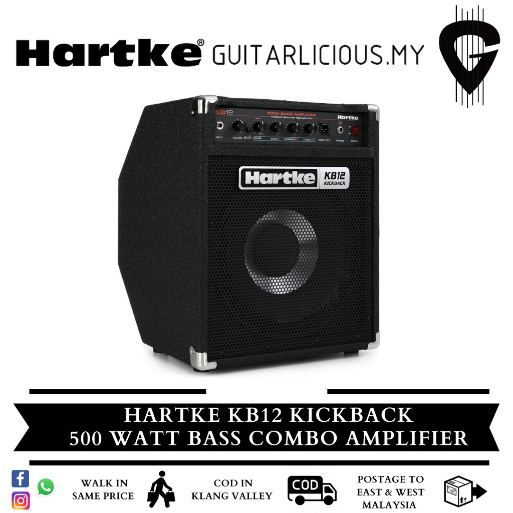 Hartke KB12 Kickback 12 500W Bass Combo Amp (500W 1x12" Bass Guitar