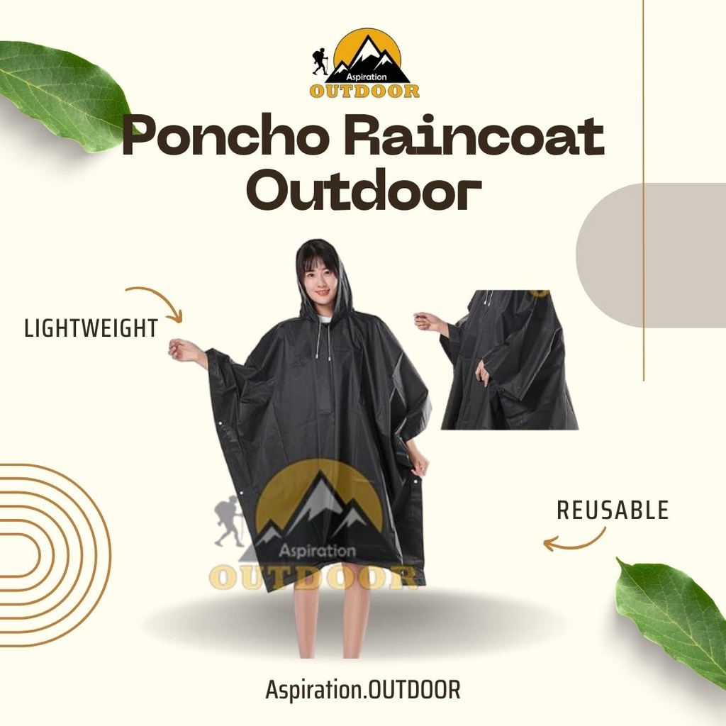 Outdoor Poncho Multi functional Raincoat Outdoor Backpack Poncho