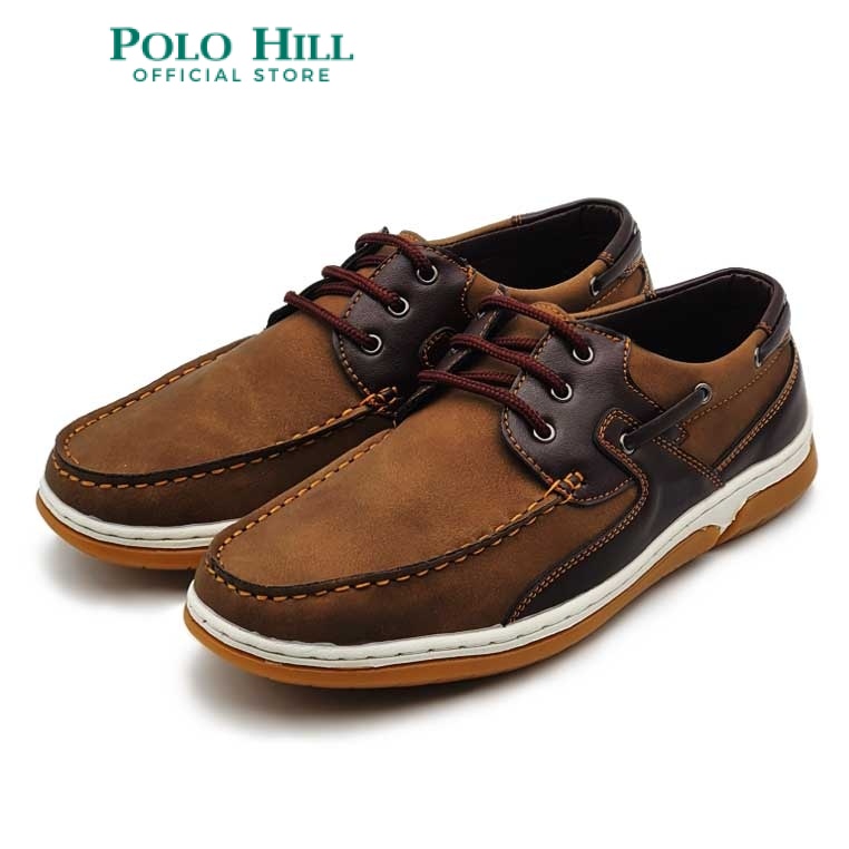 POLO HILL Men Lace Up Boat Shoes PMCF-0A-1010 | Shopee Malaysia