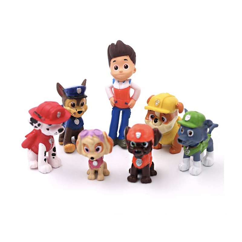 12pcs/set Anime Paw Patrol Rescue Dog Everest Figure Dolls Set Toys PVC ...