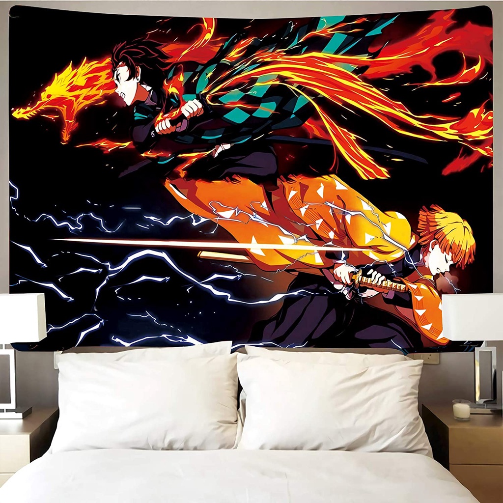Demon Slayer Tapestrys Demon Slayer Poster Anime Decor The Living Room Wall Tapestry Bedroom ...