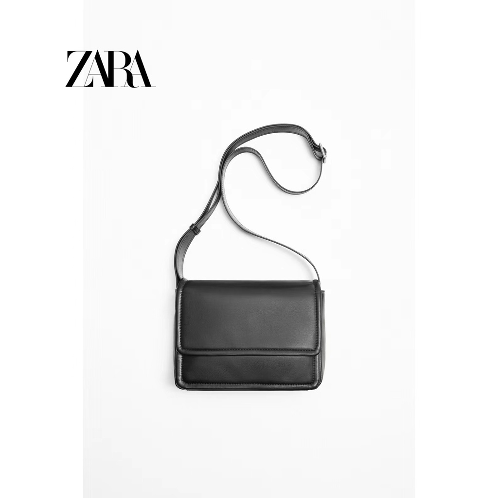 2023 New Style Men's Bag Black Flap Crossbody Bag Soft Leather Shoulder