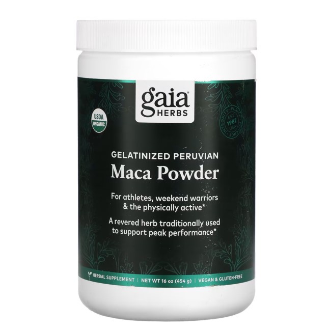 Gaia Herbs, Gelatinized Peruvian Maca Powder, 454 g, For Athletes ...