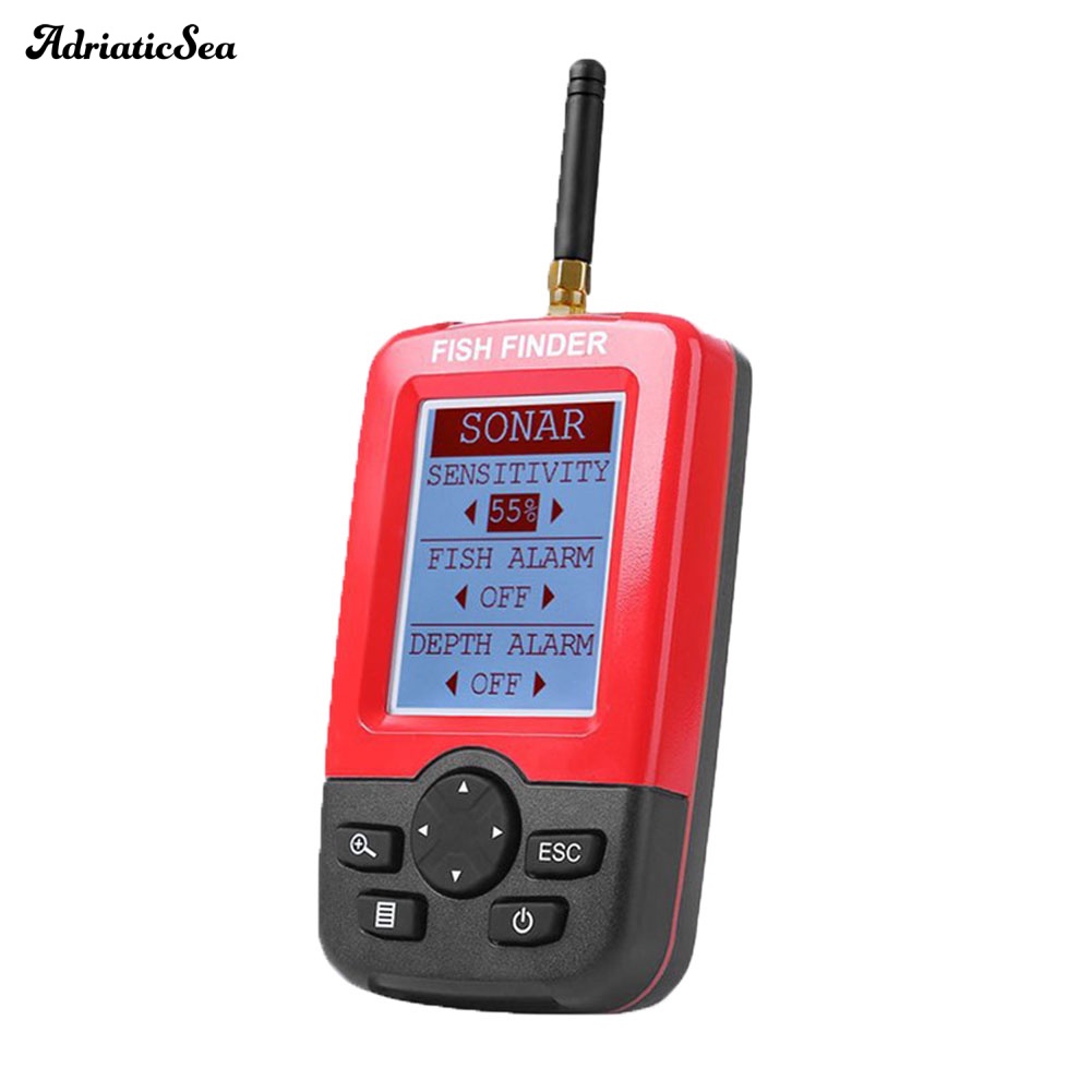 Adria Lake Sea Fishing Smart Portable Fish Finder Depth Alarm Wireless