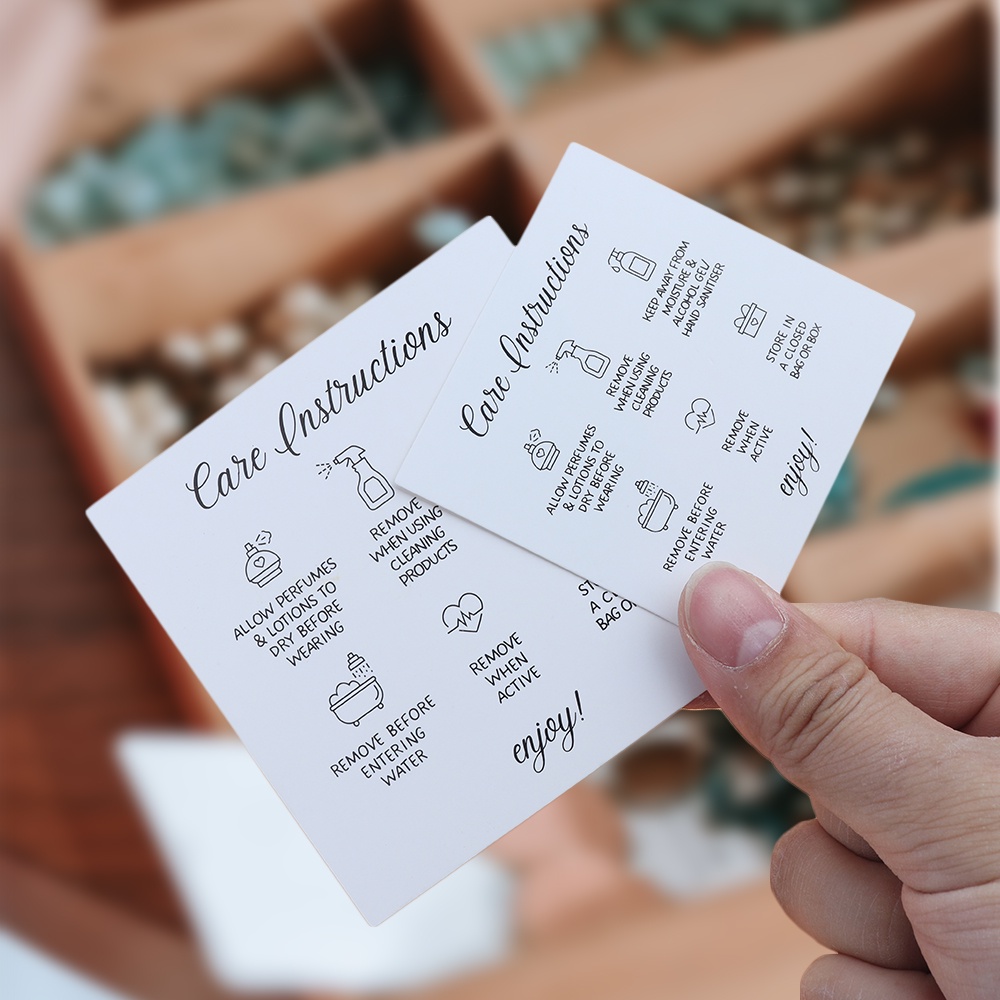 10/20/50 PCS 2 sizes Customized Printable Square White Brown Care ...
