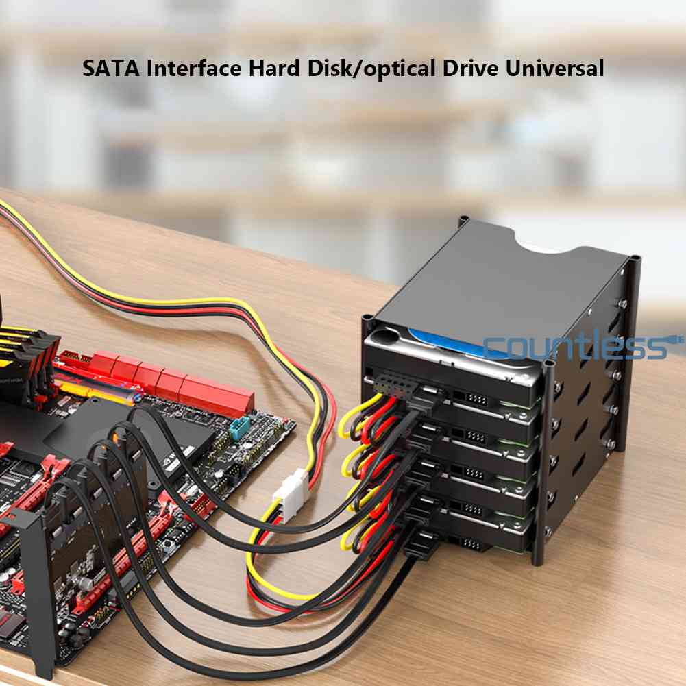 SATA 3.5/2.5 inch 1 to 5 SATA Hard Drive Power Supply Splitter Cable Cord 4 Pin to 15 Pin SATA