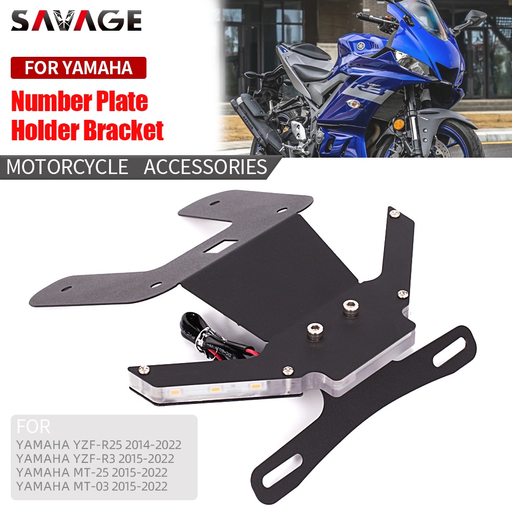 Number Plate Holder Bracket V2 With Led Turn Signal Light For YAMAHA ...