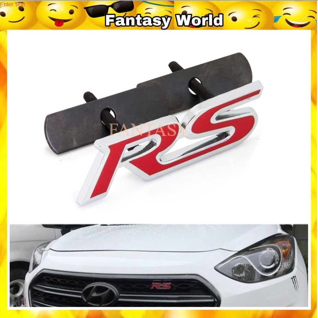 RS Metal Steel Front Grille Logo Emblem for Bezza Myvi Perodua Proton ...