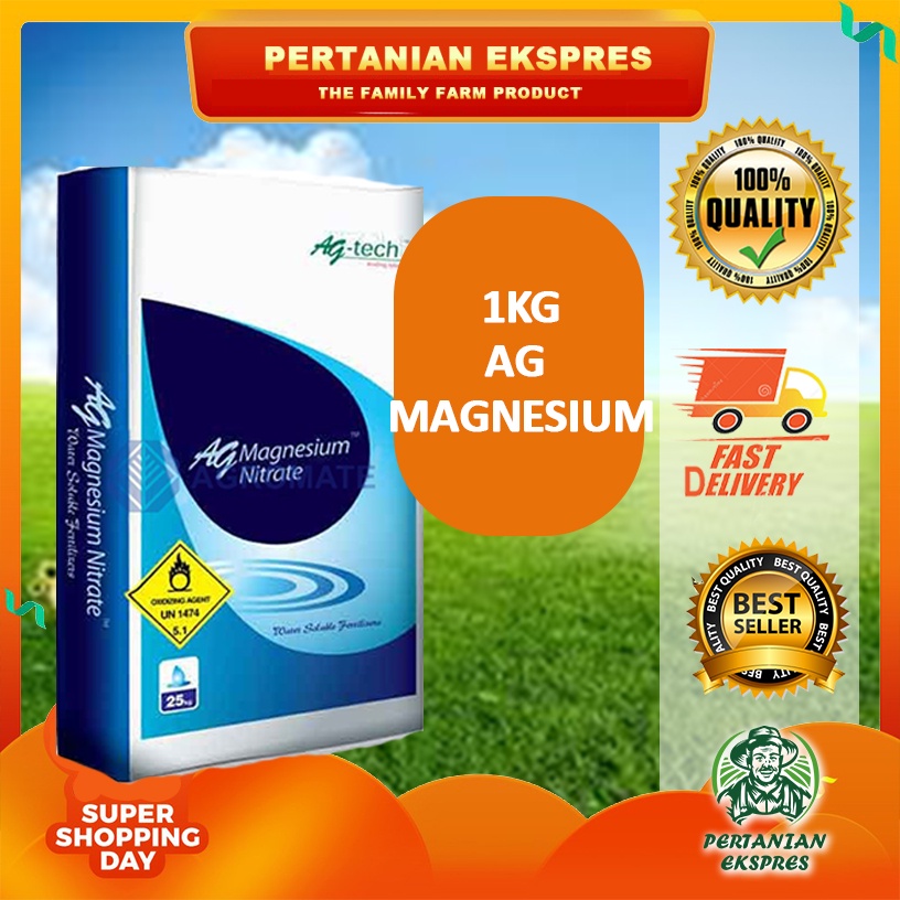 1KG AG MGS MGO 16% Magnesium Sulfate EPSOM SALT Water Soluble agtech ...