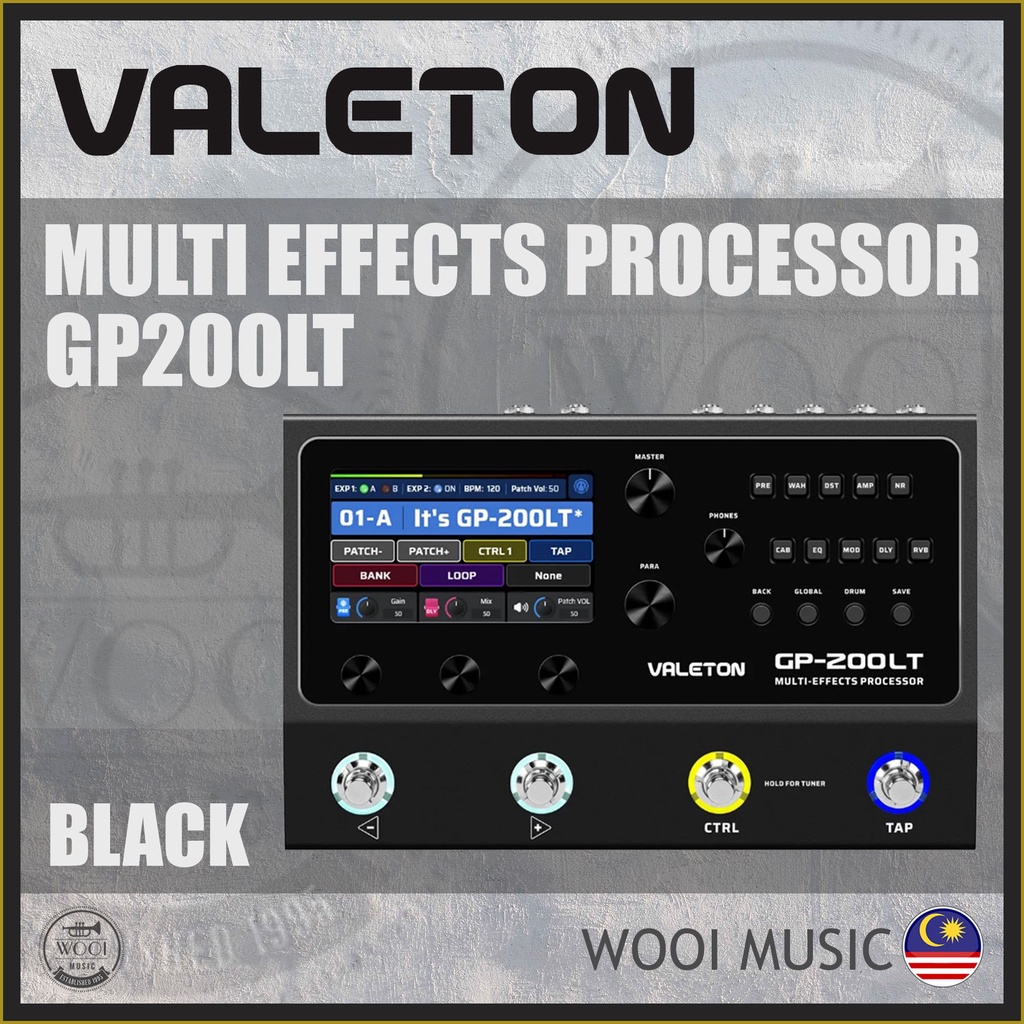 Valeton GP-200 LT Guitar Multi Effects Processor - Black GP200LT ...