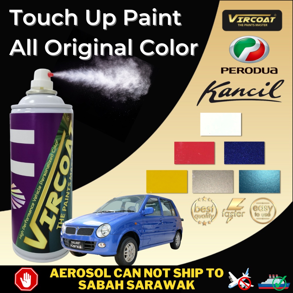 [Perodua Kancil] VIRCOAT Aerosol Spray Original Color Touch Up Paint