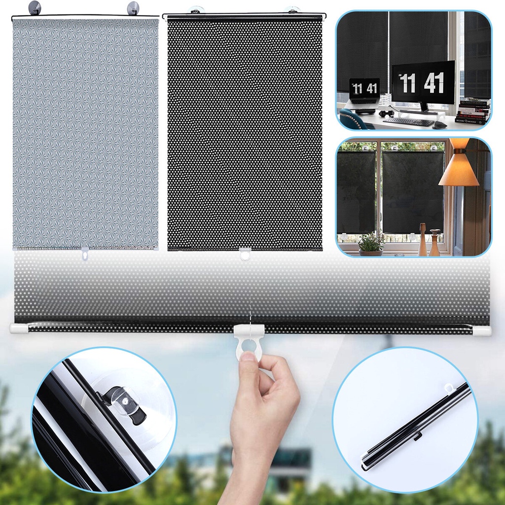 Universal Roller Blinds Suction Cup Sunshade Blackout Curtain Car Home ...