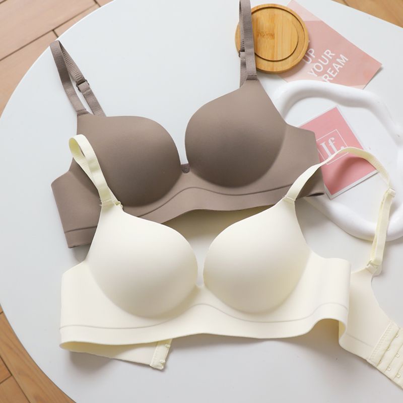 Non-marking Underwear Big Breasts Small Thin Style Gathered Bra