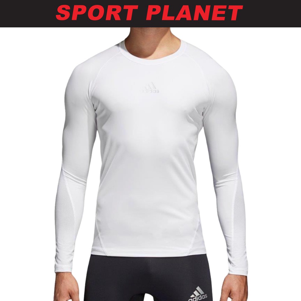 Adidas Techfit Training Long Sleeve Tee White Men's, 49% OFF