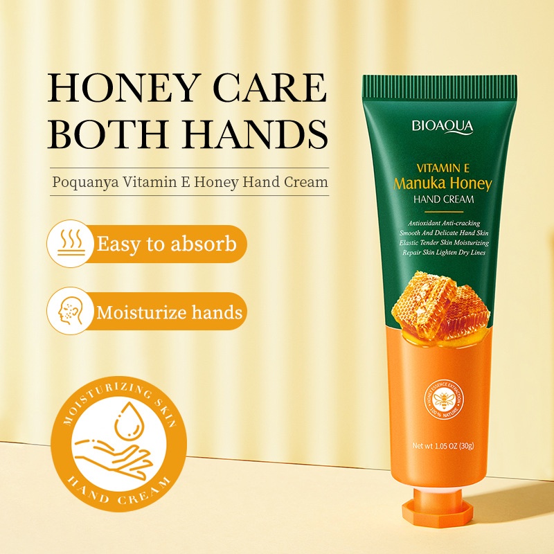 BIOAOUA Vitamin E Honey Hand Cream Moisturizing Nourishing Repair Dry ...