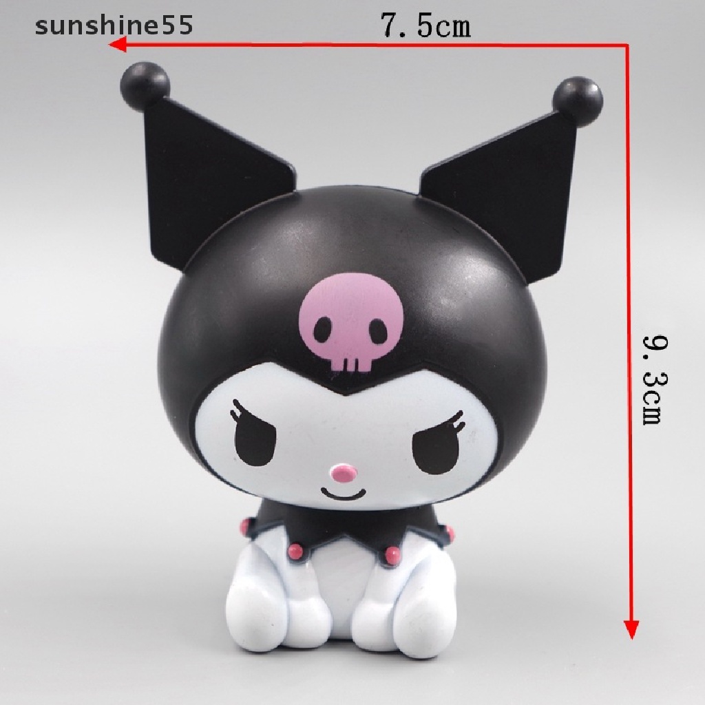 Sun Kawaii Sanrio Anime Figure Cinnamoroll Pachacco Kuromi Doll Hello ...