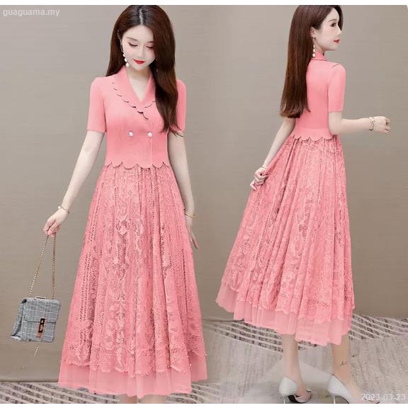 Summer Fashion New Line Yarn Mesh Long Dress Women's 2023 Temperament