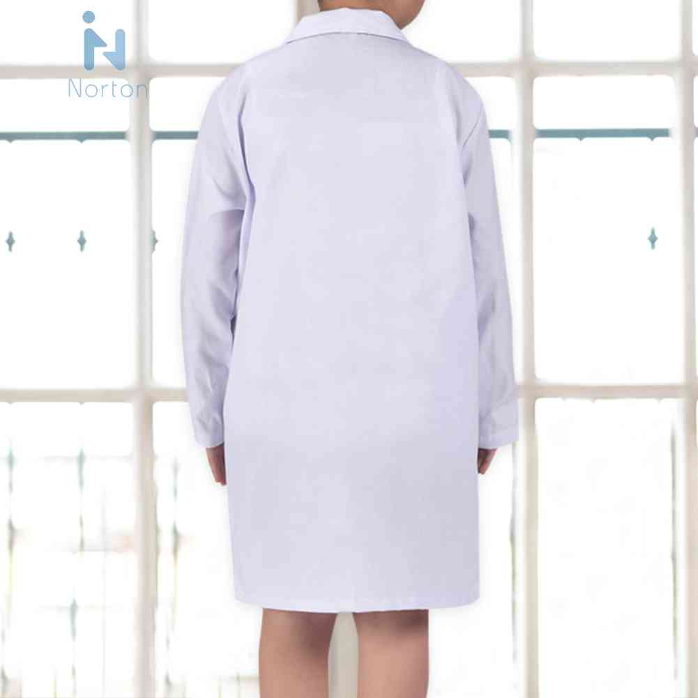 Lab Uniform for Women Men Work White Coat Costume Medical Nurse Doctor