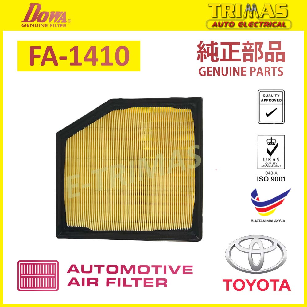 DOWA Air Filter Toyota Alphard Vellfire AGH30 GGH30 Mark X Penapis