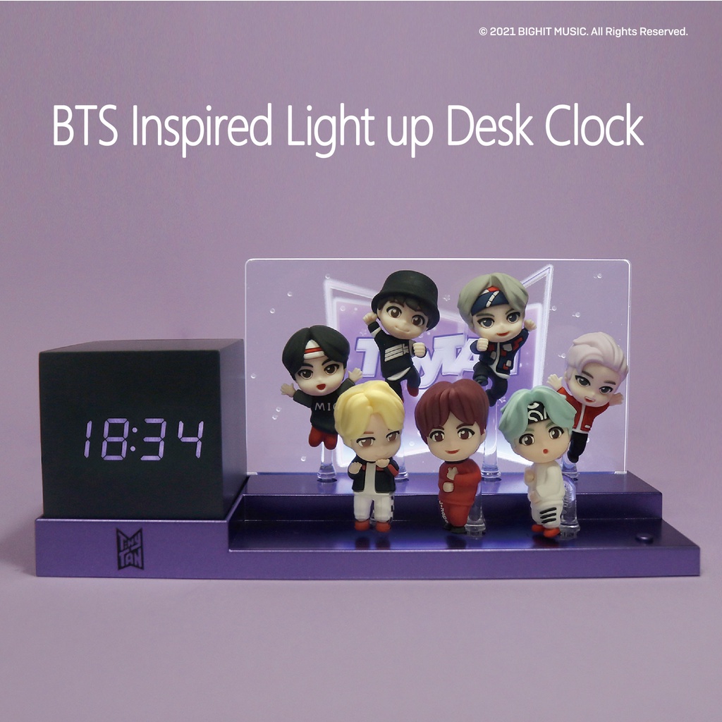 [BTS] BTS Inspired Light up Desk Clock with All 7 Members Shopee Malaysia