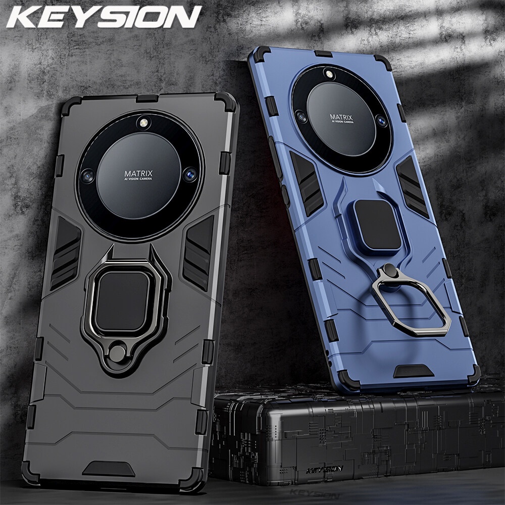 KEYSION Shockproof Armor Case for Huawei Honor X9A 5G X9 Silicone+PC