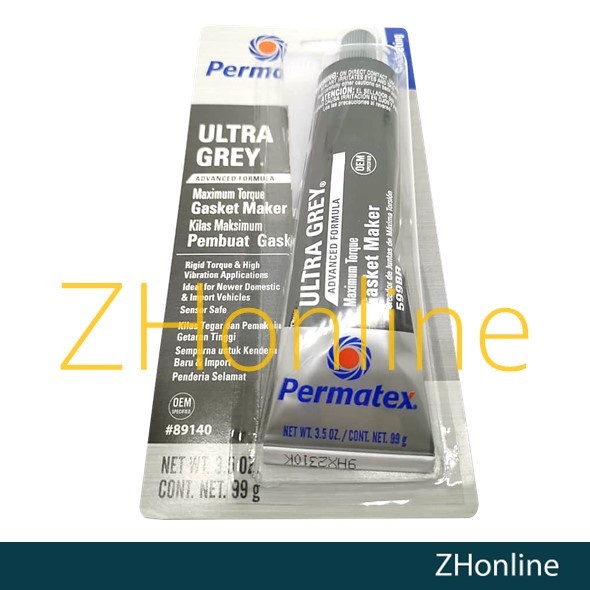 PERMATEX 599BR ULTRA GREY RIGID HIGHT-TORQUE RTV SILICONE GASKET MAKER ...