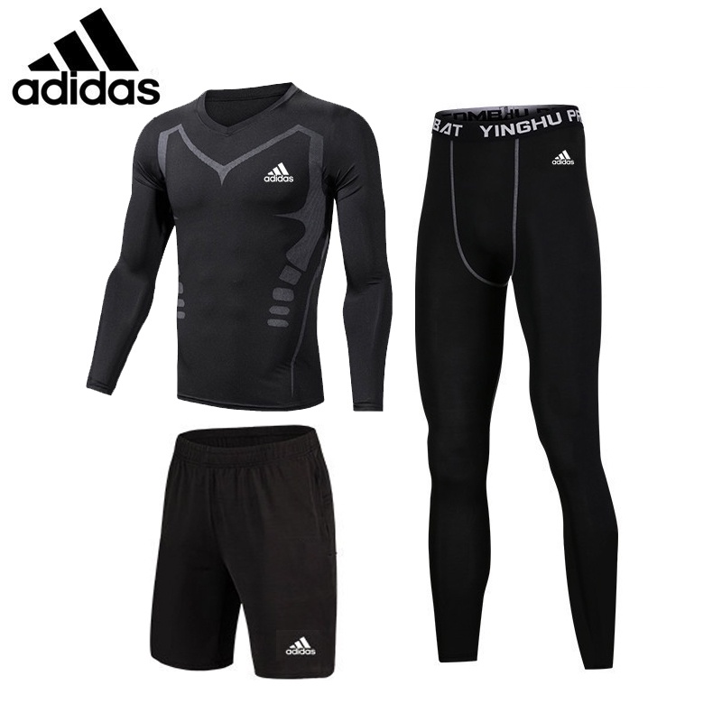 Spot secondhair men's swimsuit 2023 new swimsuit fitness threepiece