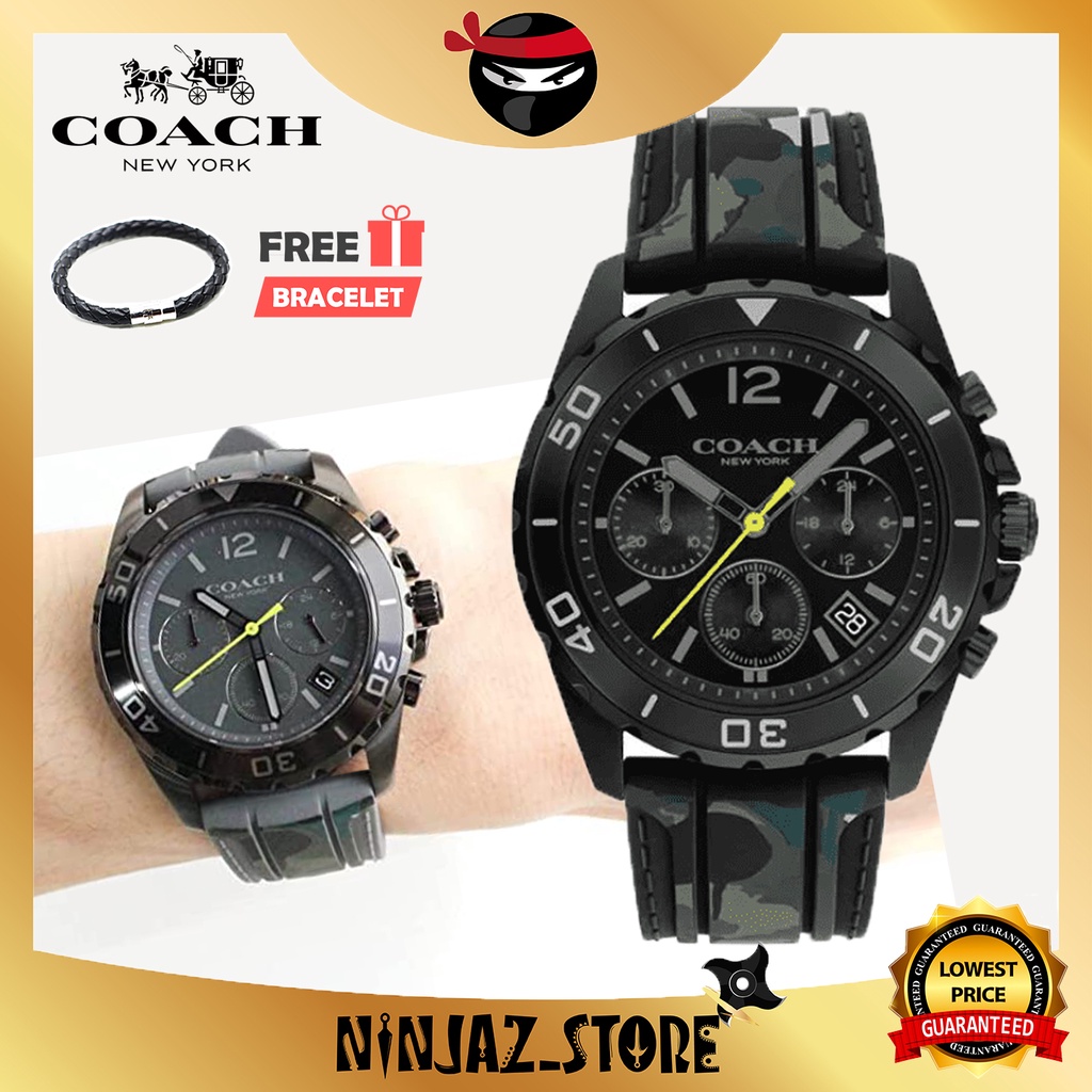 [Original With 2 Year Warranty] Authentic Coach Kent Silicon Men's ...