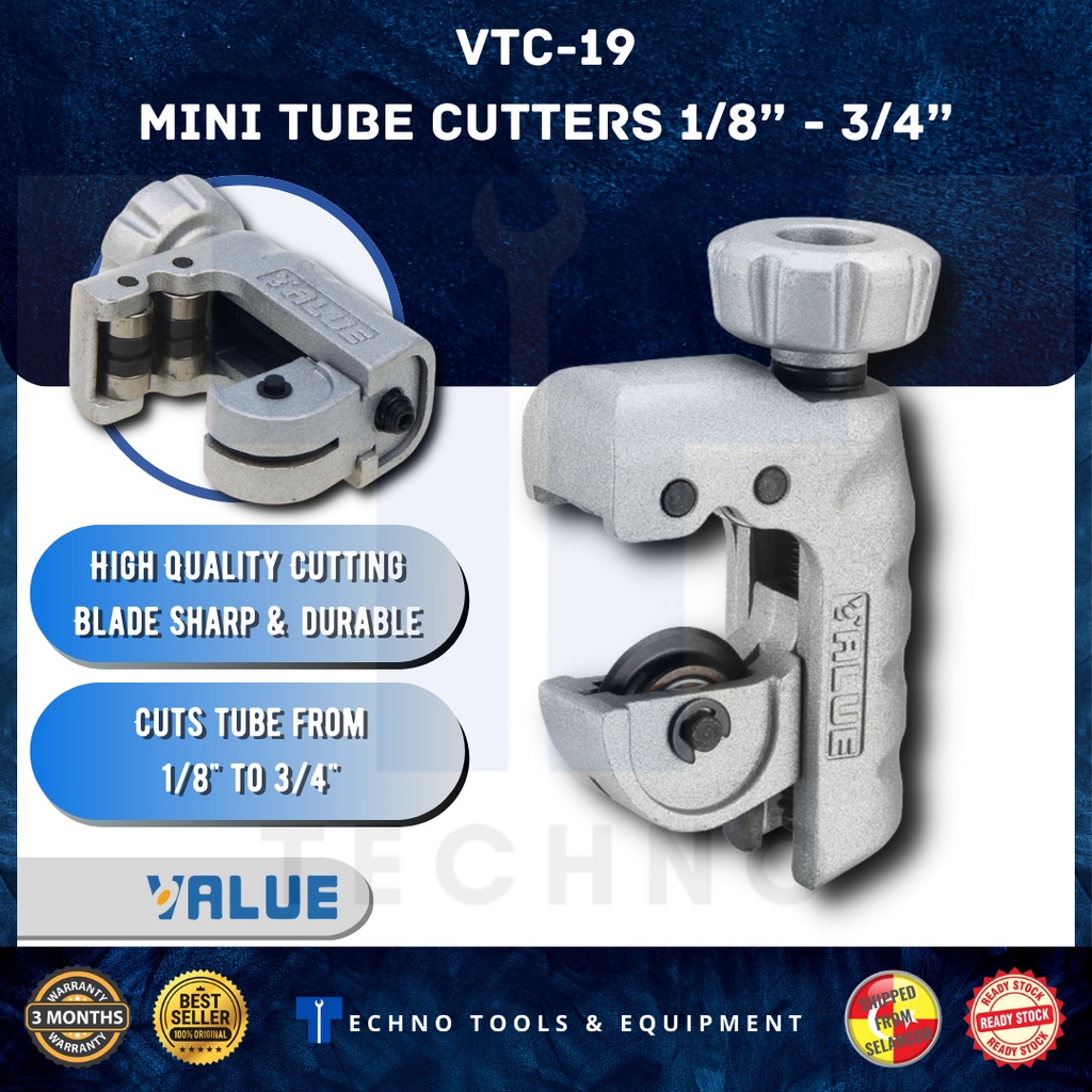 READY STOCK!! VALUE Mini Tube Cutter VTC-19 (1/8