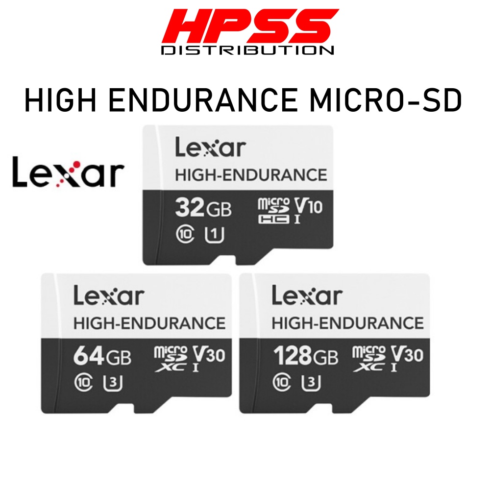 Lexar High Endurance MicroSD Card SDHC/SDXC UHSI Class 10 U1/U3