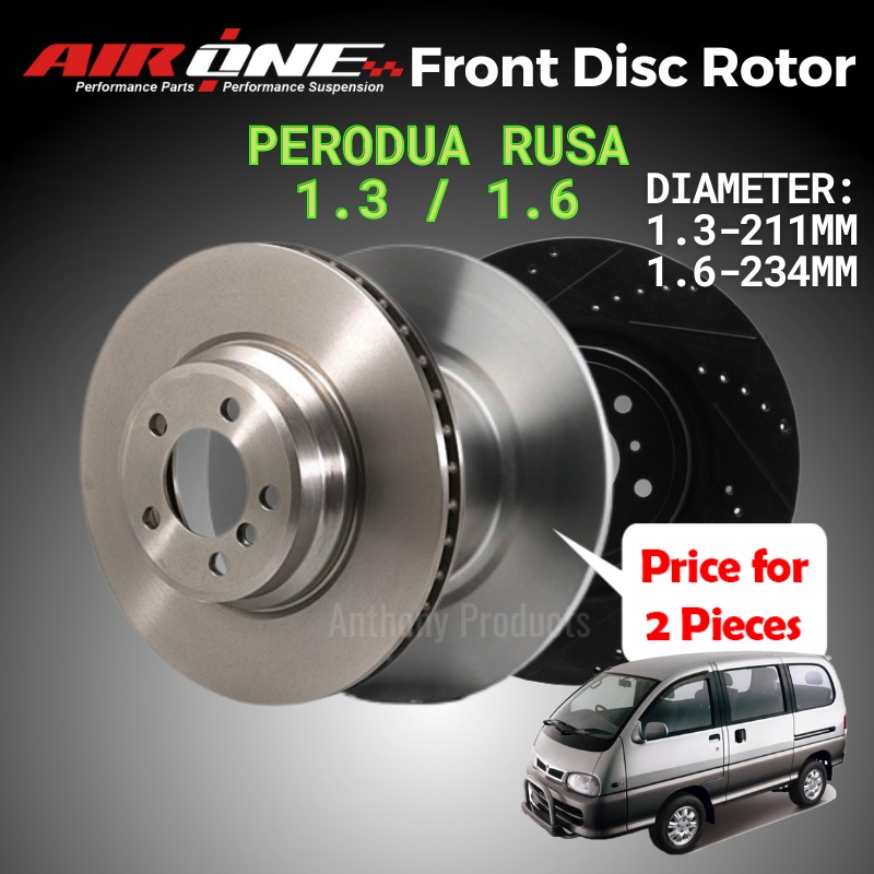 AIRONE Perodua Rusa 1.3 1.6 Front (Depan) OE Sport Brake Disc Rotor ...