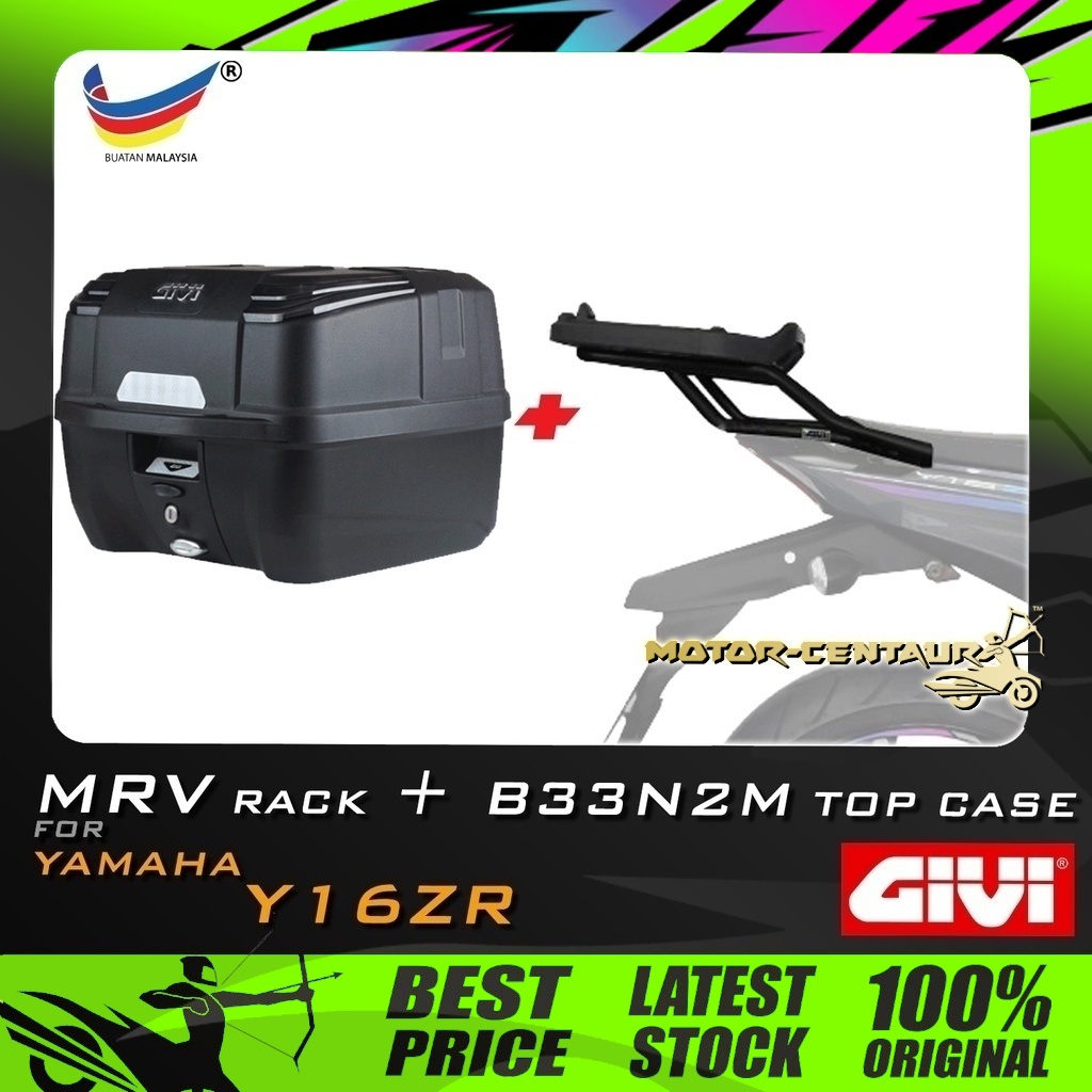 Set Kombo Kotakbox Givi B33n2m Atlas Top Case Givi Yamaha Y16 Y16zr Mrvmv Monorack Shopee 1771