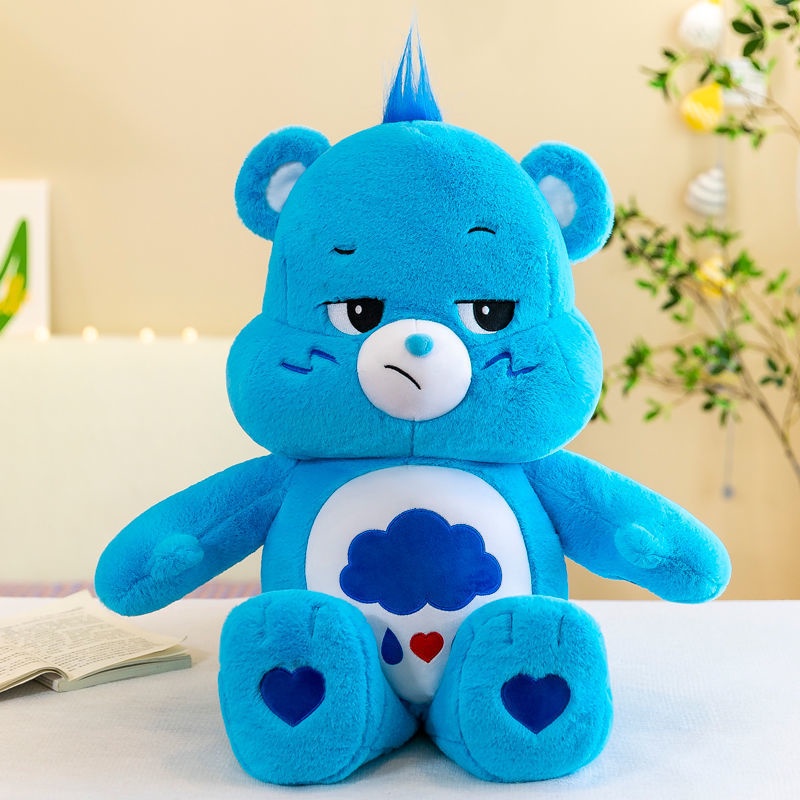 Ursinhos Carinhosos Care Bears Rainbow Bears Care Bear Plush Doll Teddy Bear Angry Bear Mood Bear Blue Flammable Flashing Eye Doll Doll Children s Toys Shopee Malaysia