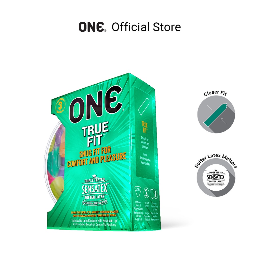 ONE Condoms True Fit (Tight Fit) 49mm (3's) | Shopee Malaysia