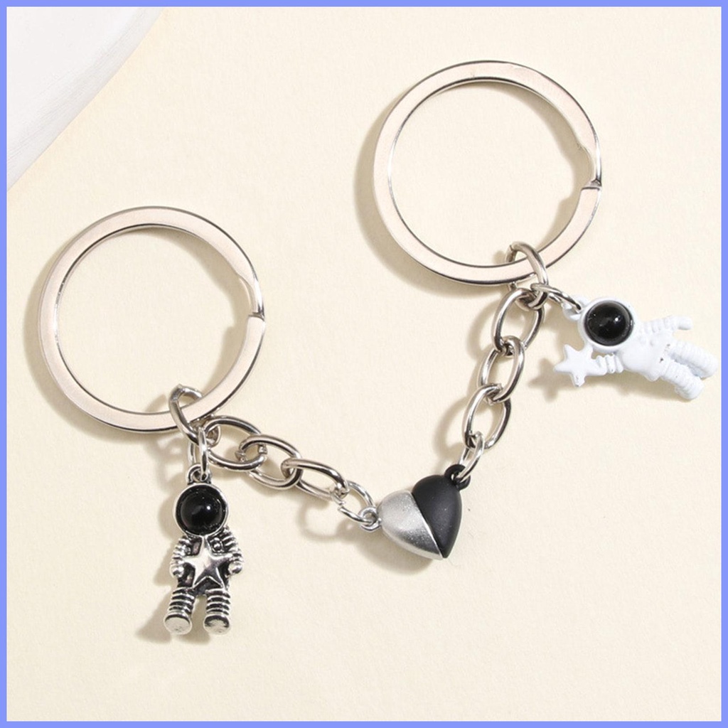 Couple Key Ring Astronaut Heart Matching Keychains Valentine Gifts for ...