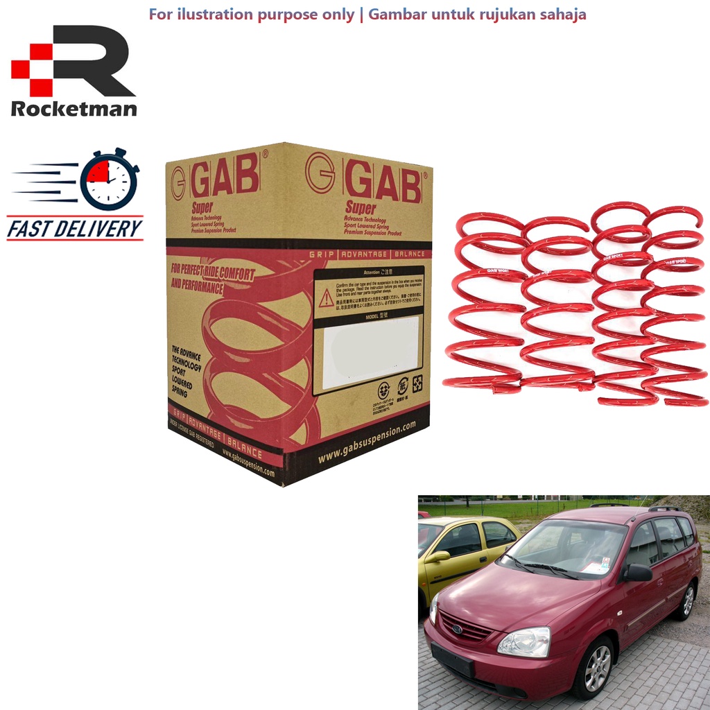 GAB SUPER SPORT LOWERED COIL SPRING SET NAZA CITRA 2.0 KIA CARENS 2 ...